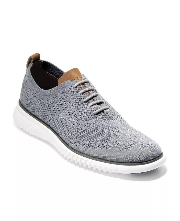 Мужские кожаные туфли 2.Zerogrand Stitchlite Oxford Белый, Железный Камень - 1