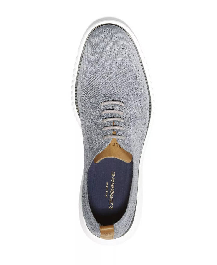 Мужские кожаные туфли 2.Zerogrand Stitchlite Oxford Белый, Железный Камень - 5