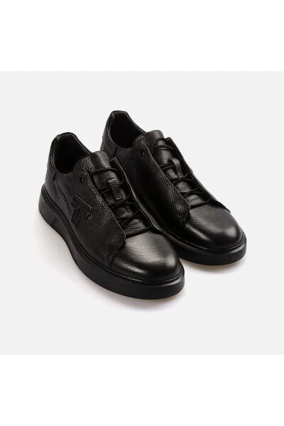 Мужские повседневные черные туфли из натуральной кожи на подошве Eva - 3