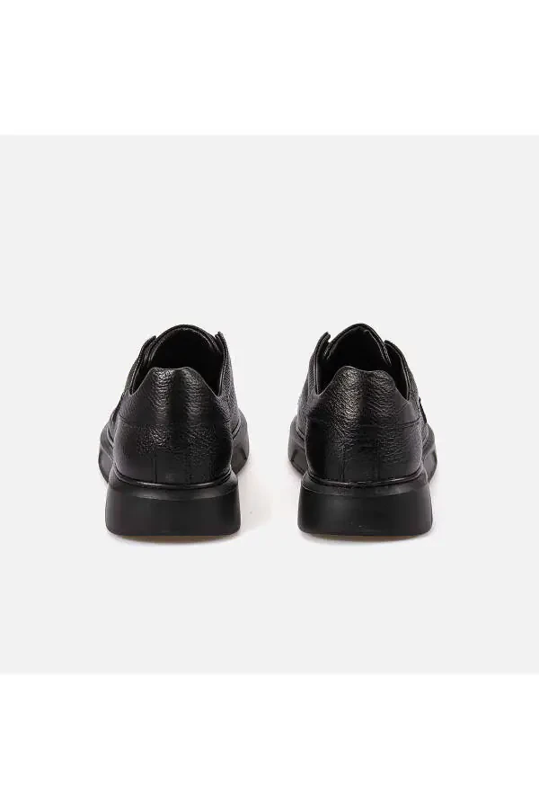 Мужские повседневные черные туфли из натуральной кожи на подошве Eva - 4