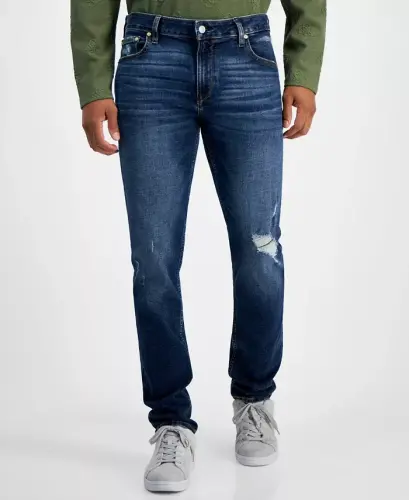 Мужские рваные зауженные джинсы слим фит - Calabasas Wash - 1