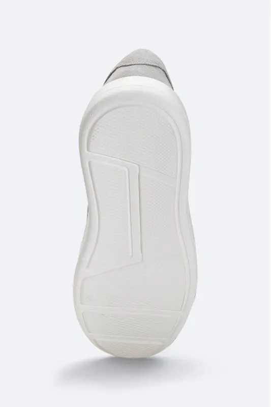 Мужские серые 100% замшевые эластичные подошвы повседневная обувь B008002-Серый - 3