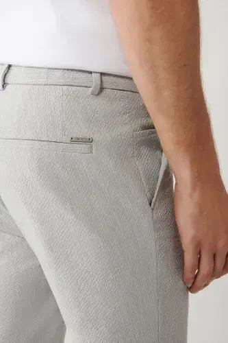 Мужские серые брюки с эластичным поясом, боковыми карманами, Bi Stretch, свободного кроя A41y3233 - 7