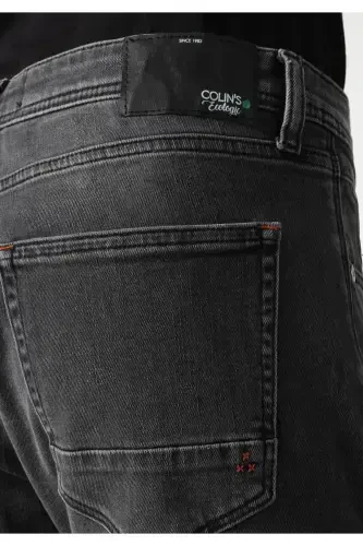 Мужские синие брюки Karl с заниженной талией, прямого кроя, regular fit. - 7