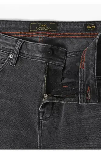 Мужские синие брюки Karl с заниженной талией, прямого кроя, regular fit. - 8