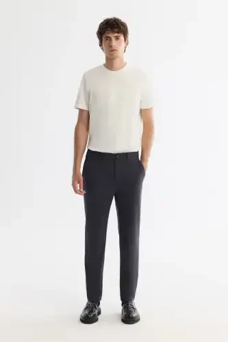 Мужские Slim Fit Антрацит Классические Bi-Stretch Чино Брюки B003035-Антрацит - 1