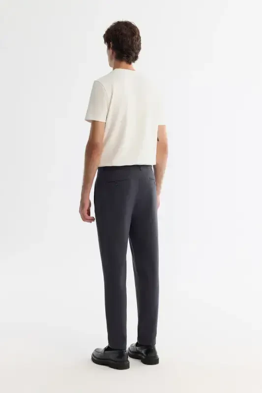 Мужские Slim Fit Антрацит Классические Bi-Stretch Чино Брюки B003035-Антрацит - 3