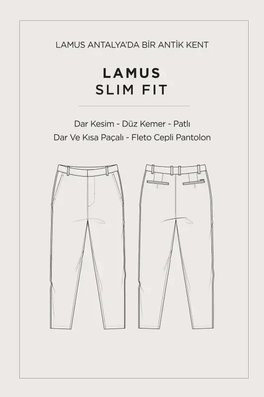 Мужские Slim Fit Антрацит Классические Bi-Stretch Чино Брюки B003035-Антрацит - 6