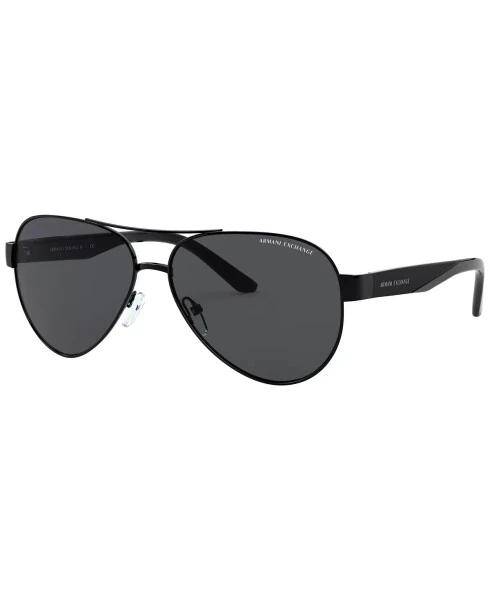 Мужские Солнцезащитные Очки, AX2034S-Shiny Black - A|X ARMANI EXCHANGE