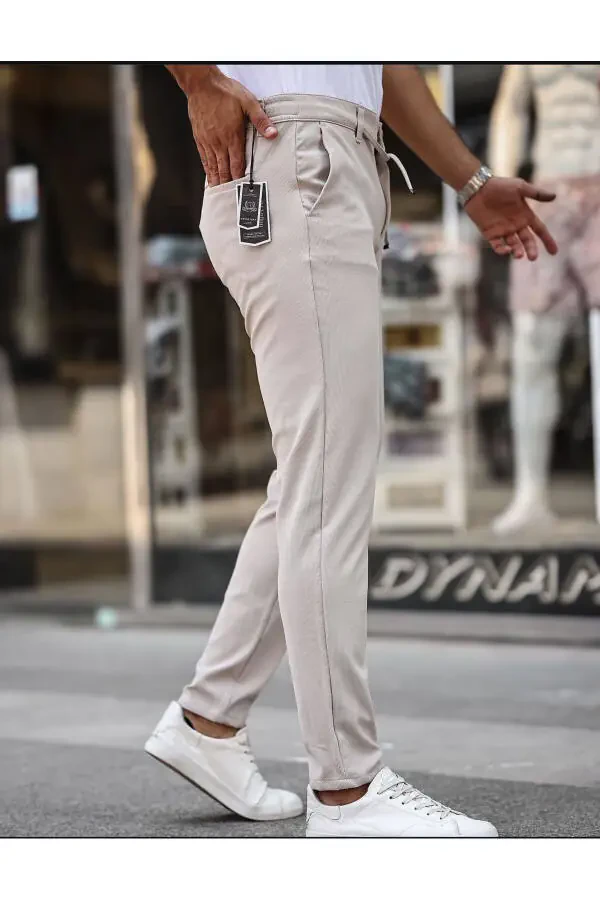 Мужские спортивные брюки REMA из мягкой ткани с лайкрой, узкие - 2