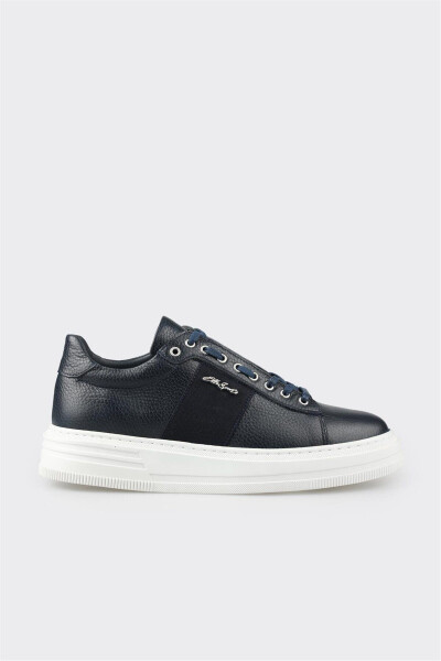Мужские спортивные кроссовки из темно-синей кожи - ELLE SHOES