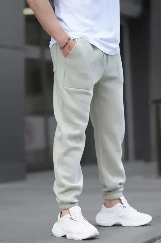 Мужские спортивные штаны Basic цвета морской волны с карманом, 6522-цвет морской волны - 2