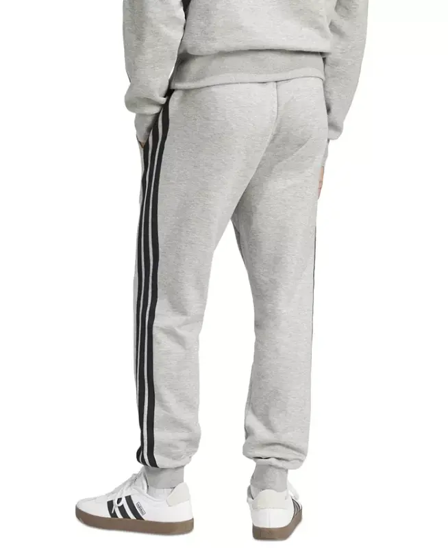 Мужские спортивные штаны Essentials Standard Fit с тремя полосками и флисовой подкладкой - 4