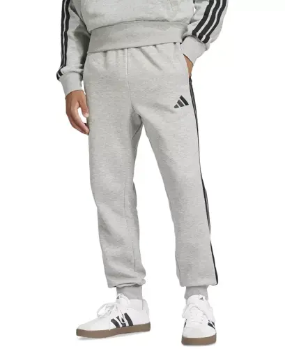 Мужские спортивные штаны Essentials Standard Fit с тремя полосками и флисовой подкладкой 