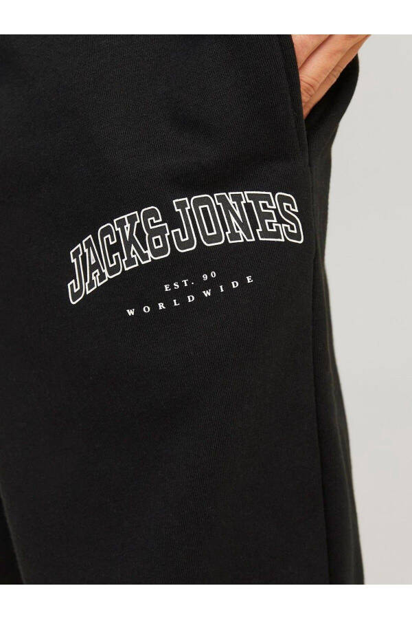 Мужские спортивные штаны Jack&Jones, свободный крой, эластичные манжеты и пояс, черный. (12257962) - 4