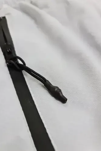 Мужские спортивные штаны парашютная ткань - светло-серый - 4