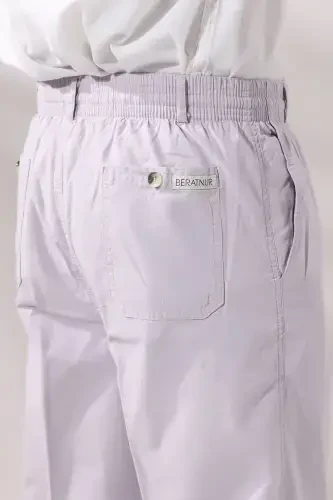 Мужские свободные льняные штаны на резинке для хаджа и умры - 5