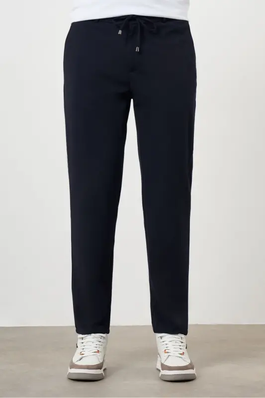 Мужские темно-синие спортивные брюки Slim Fit - темно-синие - 2