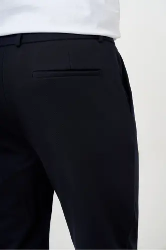 Мужские темно-синие спортивные брюки Slim Fit - темно-синие - 6