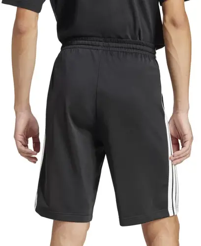 Мужские трикотажные шорты в полоску 10 дюймов - Черные/белые - ADIDAS (1)