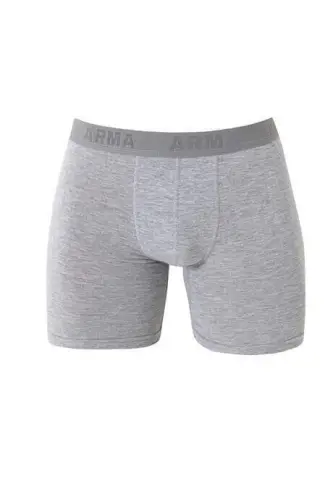 Мужские трусы-боксеры 3-Pack серые длинные лайкра - 3