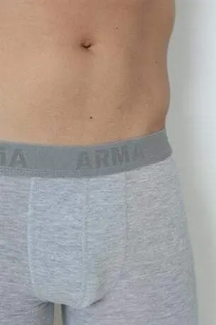 Мужские трусы-боксеры 3-Pack серые длинные лайкра - 5