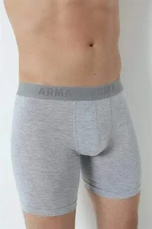 Мужские трусы-боксеры 3-Pack серые длинные лайкра - 7