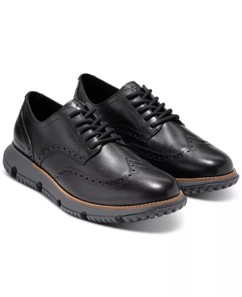 Мужские туфли 4.ZERØGRAND Winter Wingtip Oxford Black Waterproof - 7