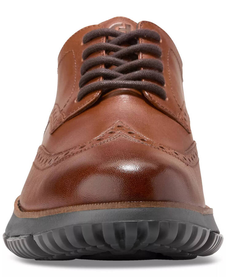 Мужские туфли Oxford 4.ZERØGRAND с брогированием и водонепроницаемостью British Tan Winter Wingtip - 5