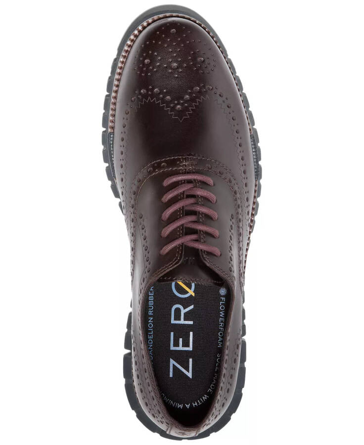 Мужские туфли с узором «броги» из замши ZERØGRAND Remastered Wingtip Oxford Madeira / Черные - 4