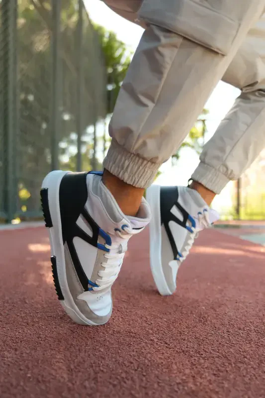 Мужские удобные кроссовки-ботинки 001263 Белые Сакс-Белые Сакс - 3