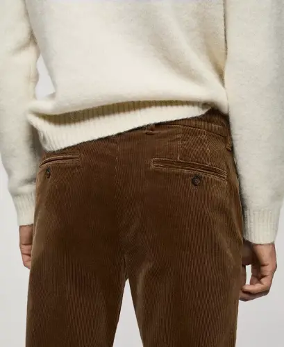 Мужские узкие вельветовые брюки - 12