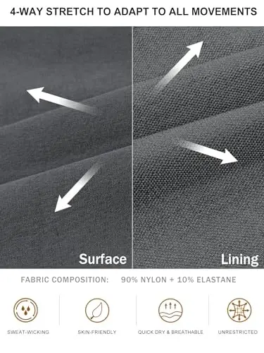 Мужские зауженные эластичные повседневные брюки-карго джоггеры Comdecevis | Эластичные в 4 направлениях, легкие, быстросохнущие, карманы на молнии, брюки для тренировок, походов и работы - 6