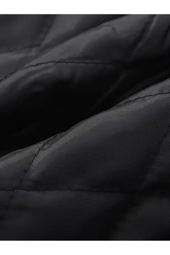 Мужское черное длинное кашемировое пальто из шерсти. - 4