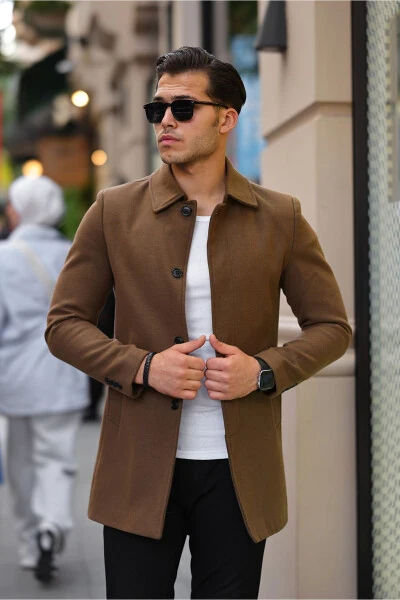Мужское пальто из кашемира с узким кроем - 5
