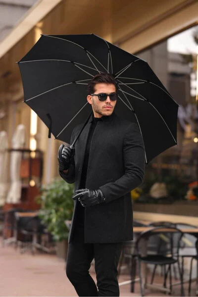 Мужское пальто из кашемира Slim Fit - 6