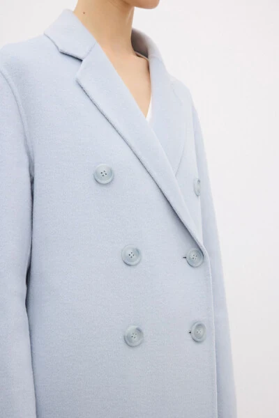 Мужское пальто из шерстяной смеси с воротником - 3