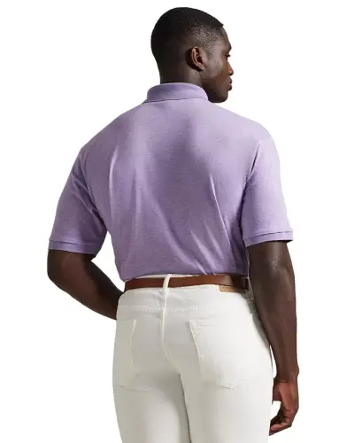 Мужское поло Classic Fit из мягкого хлопка больших размеров — Стальной меланж - 17