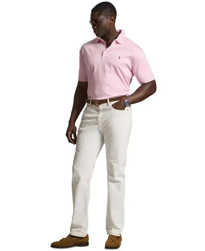 Мужское поло Classic Fit из мягкого хлопка больших размеров — Стальной меланж - 29