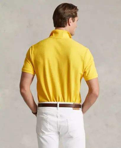 Мужское поло Classic-Fit Mesh — жёлтый - 4