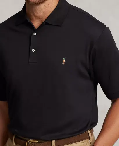 Мужское поло Classic Fit Soft Cotton Polo-Polo Black - 3