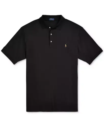 Мужское поло Classic Fit Soft Cotton Polo-Polo Black - 5