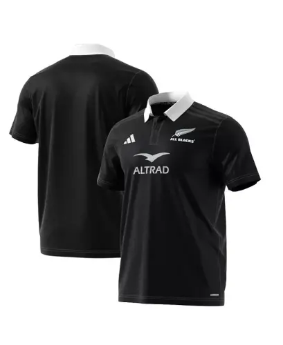 Мужское поло New Zealand Rugby 2024/25 AEROREADY черного цвета - 1