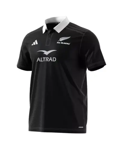 Мужское поло New Zealand Rugby 2024/25 AEROREADY черного цвета - ADIDAS (1)