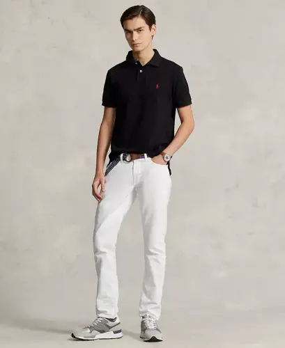 Мужское поло облегающего кроя из сетчатой ткани на заказ - POLO RALPH LAUREN (1)