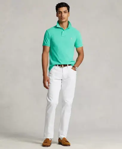 Мужское поло в обтяжку из сетчатой ткани - POLO RALPH LAUREN (1)