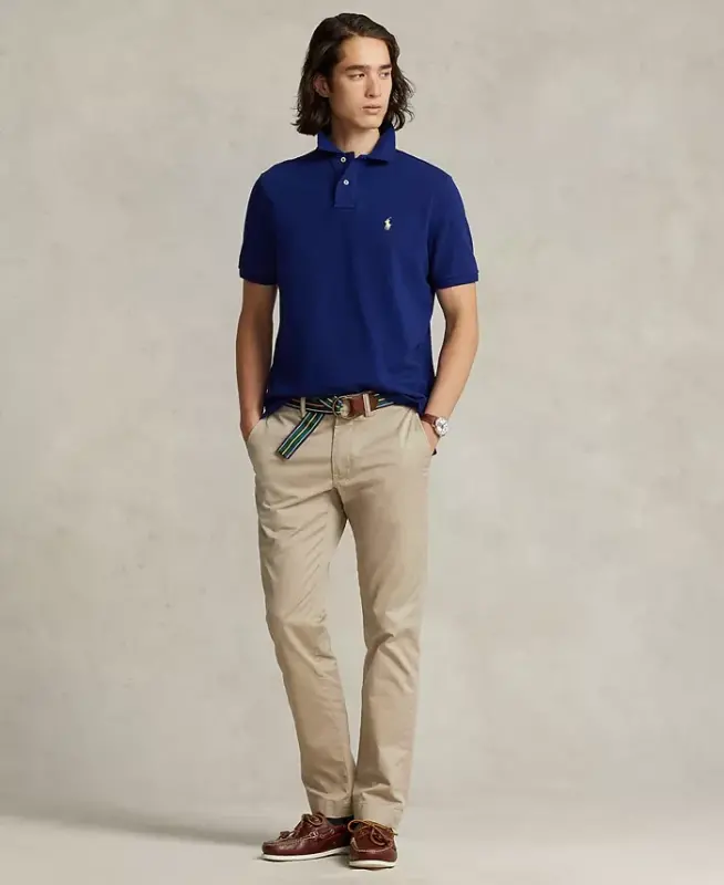 Мужское поло в обтяжку из сетчатой ткани на заказ - POLO RALPH LAUREN