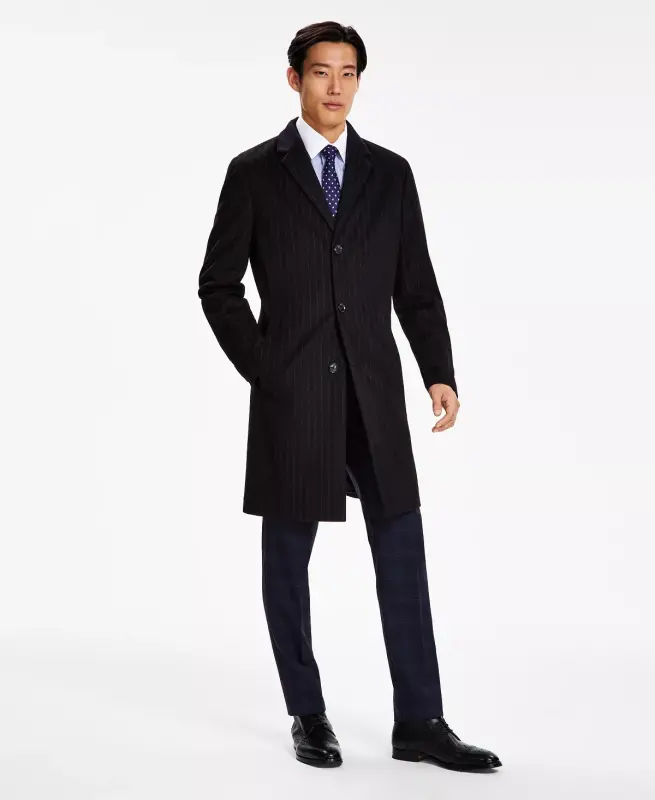 Мужское шерстяное пальто Addison приталенного кроя - TOMMY HILFIGER