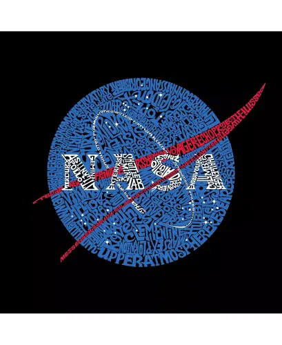 Мужское худи Word Art - Логотип НАСА 