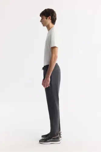 Мужской антрацитовый Relaxed Fit с эластичной талией и шнурком - 2